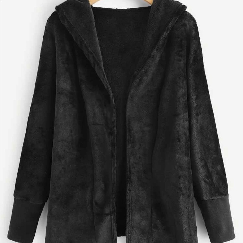Fleece/Sherpa hooded jacket